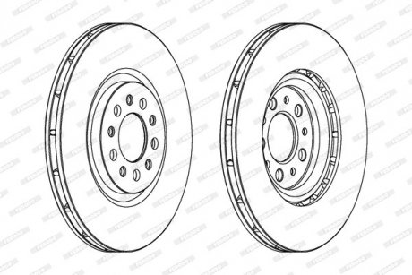 Диск тормозной FERODO DDF1455C1 (фото 1)