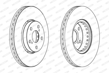 Диск тормозной FERODO DDF1575C (фото 1)