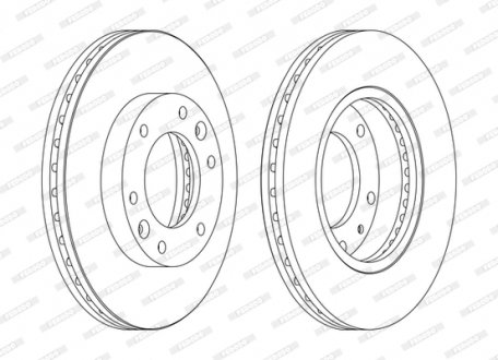 Диск тормозной FERODO DDF1612C (фото 1)