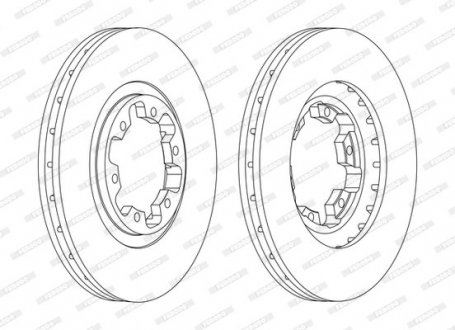 Тормозной диск FERODO DDF1626C