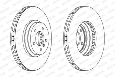 Диск тормозной FERODO DDF1634C1 (фото 1)