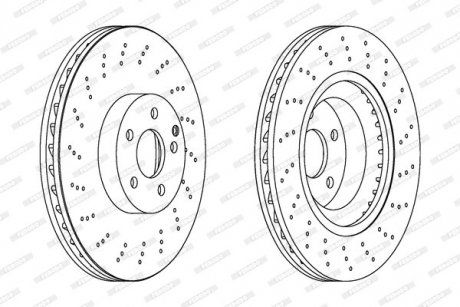 Диск тормозной FERODO DDF1639C1