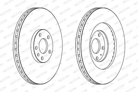 Диск тормозной FERODO DDF1661C1 (фото 1)