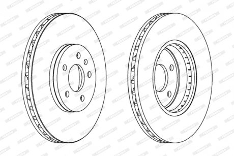 Диск тормозной FERODO DDF1664C (фото 1)