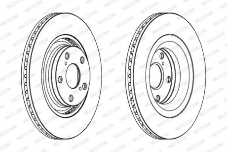 Диск тормозной FERODO DDF1754C (фото 1)