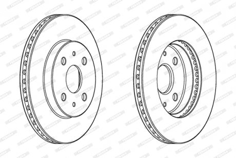 Гальмівний диск FERODO DDF1758C (фото 1)