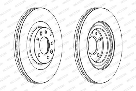 Диск тормозной FERODO DDF1767C1 (фото 1)