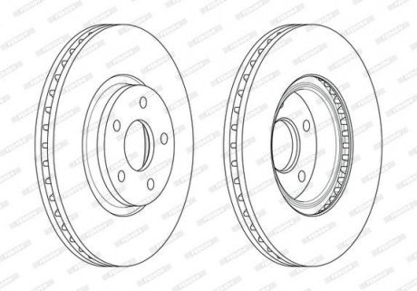 Диск тормозной FERODO DDF1835C1