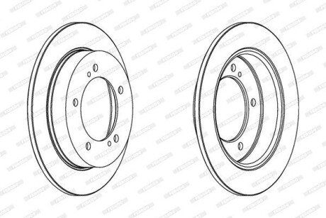 Диск гальмівний (передній) Suzuki Jimny 98- (290x10) FERODO DDF351C