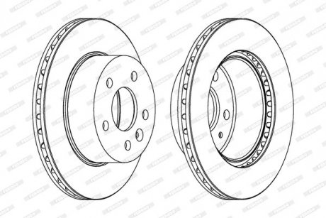 Тормозной диск FERODO DDF860C (фото 1)