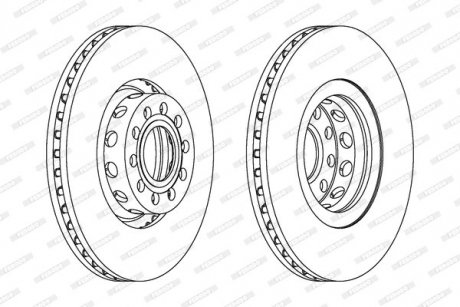 Диск тормозной FERODO DDF954C1 (фото 1)