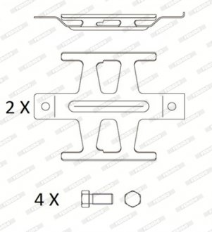 Тормозные колодки.) FERODO FAC174