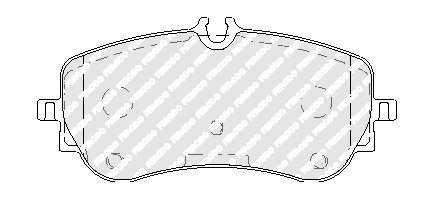 Колодки гальмівні дискові (комплект 4 шт) FERODO FVR5068