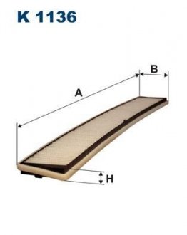 Фильтр, воздух во внутренном пространстве FILTRON K1136