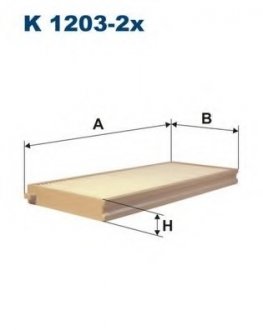 Фильтр, воздух во внутренном пространстве FILTRON K1203-2X
