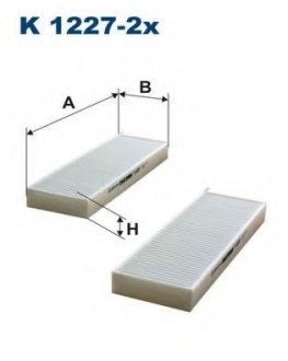 Фильтр, воздух во внутренном пространстве FILTRON K1227-2X (фото 1)