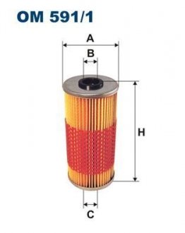 Масляный фильтр OM591/1 FILTRON OM5911