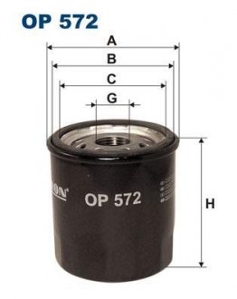 Масляный фильтр FILTRON OP572