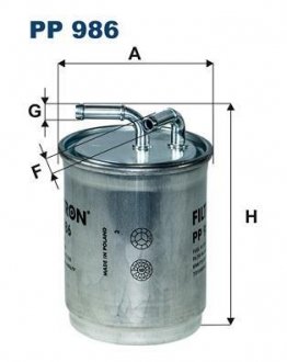 Фильтр топлива FILTRON PP986