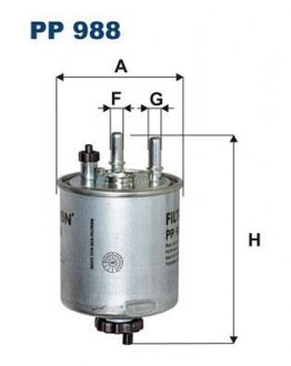 Фильтр топлива FILTRON PP988