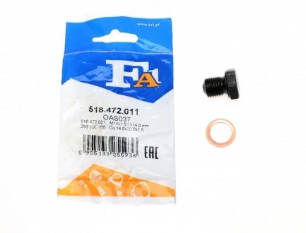 Пробка піддону + ущільнювач FA1 Fischer Automotive One (FA1) 518.472.011