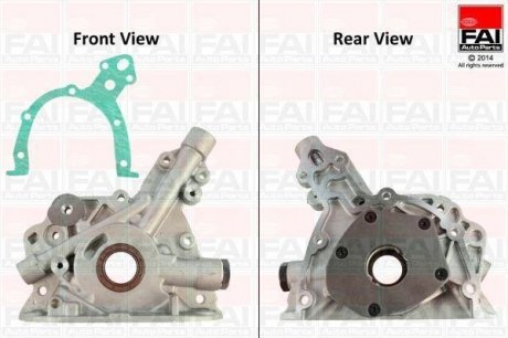 Масляная помпа (крепление сальника круглое) Opel 1.4/ 1.6 Astra F/ G, Corsa A/ B/ C, Kadett E, Meriva, Tigra A, Vectra A/ B/ C, Zafira A Fischer Automotive One (FA1) OP205 (фото 1)