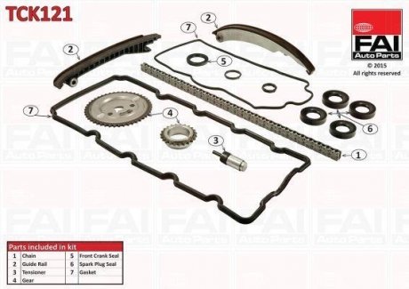 Ланцюг приводу кулачкового валу (набір) FAI AUTOPARTS Fischer Automotive One (FA1) TCK121