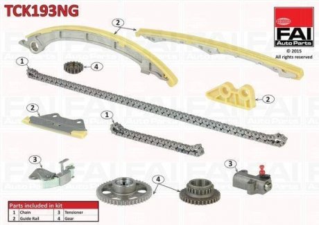 К-кт ланцюга приводу ГРМ Honda Accord VIII (CU) 2.4 i FAI AUTOPARTS Fischer Automotive One (FA1) TCK193NG