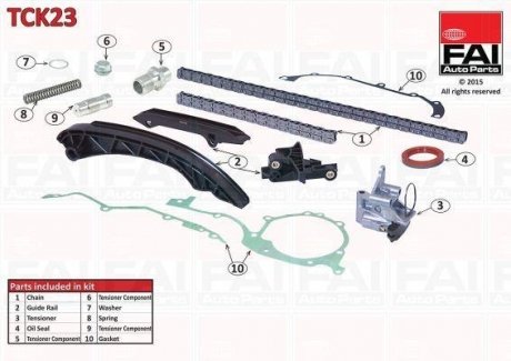 Цепь привода кулачкового вала.) FAI AUTOPARTS Fischer Automotive One (FA1) TCK23