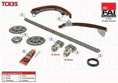 Цепь привода кулачкового вала.) FAI AUTOPARTS Fischer Automotive One (FA1) TCK35 (фото 1)