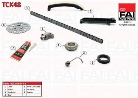 К-кт ланцюга ГРМ Smart 0.6 City-Coupe 98-04/Cabrio 00-04/ Crossblade 06.02- FAI AUTOPARTS Fischer Automotive One (FA1) TCK48