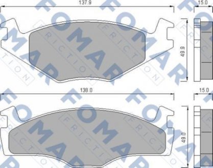 Гальмівні колодки (набір) FOMAR FO436481