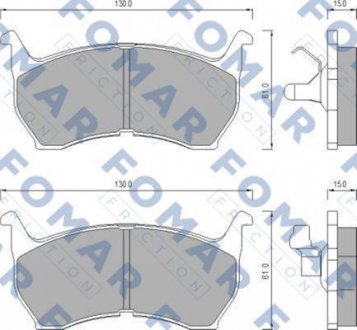 Колодки гальмівні дискові FOMAR FO 438781