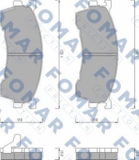 Тормозные колодки FOMAR FO459481