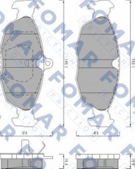 Тормозные колодки FOMAR FO470081