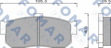 Гальмівні колодки, дискове гальмо (набір) FOMAR FO488981