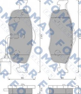 Тормозные колодки FOMAR FO493081