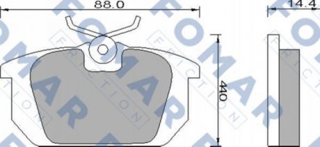 Колодки гальмівні дискові FOMAR FO 493881