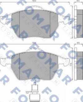 Гальмівні колодки FOMAR FO495781 (фото 1)