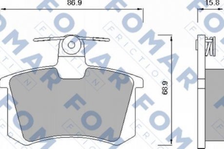 Гальмівні колодки FOMAR FO625481