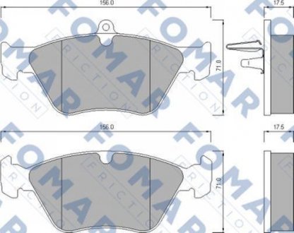 Колодки гальмівні дискові комплект FOMAR FO 625781