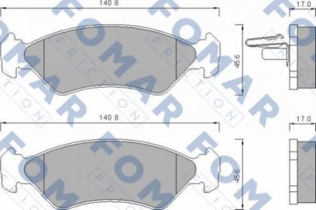 Гальмівні колодки FOMAR FO633481