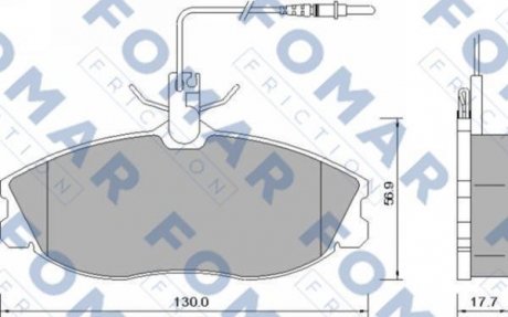 Гальмівні колодки, дискове гальмо (набір) FOMAR FO637581 (фото 1)