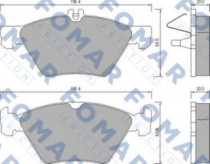 Гальмівні(тормозні) колодки FOMAR FO639081