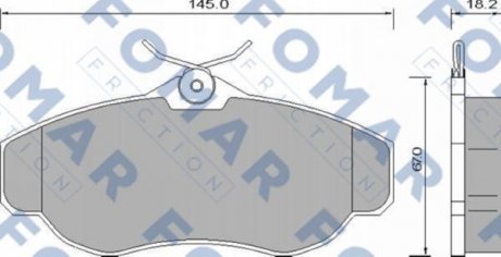 Тормозные колодки, дисковый тормоз (набор) FOMAR FO646981