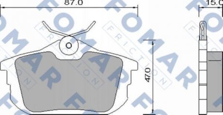 Гальмівні(тормозні) колодки FOMAR FO647381 (фото 1)