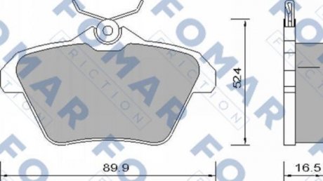 Тормозные колодки, дисковый тормоз (набор) FOMAR FO650081