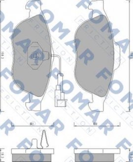 Гальмівні колодки FOMAR FO665881