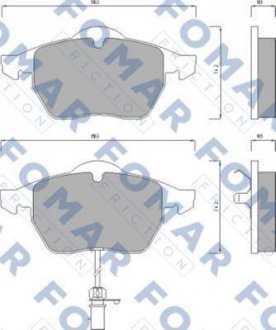 Тормозные колодки, дисковый тормоз (набор) FOMAR FO668681