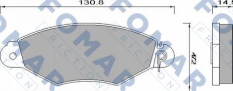 Тормозные колодки, дисковый тормоз (набор) FOMAR FO680981